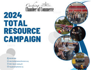 Front page of Cushing Chamber Total Resource Campaign Booklet