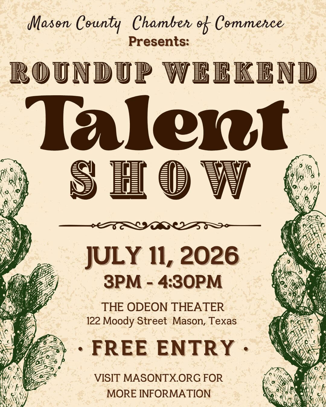 Talent Show - Roundup 2026 Flyer