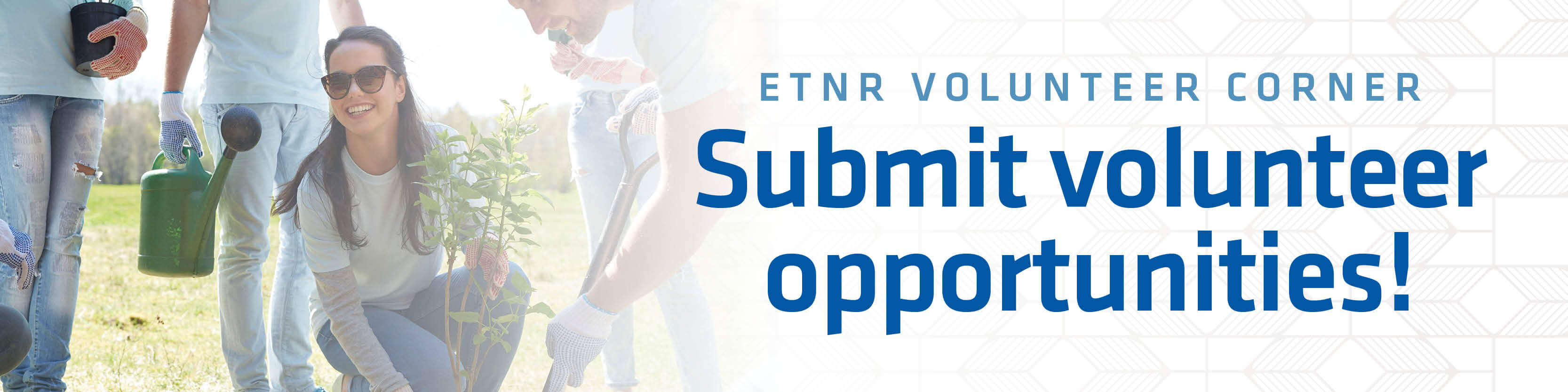 ETNR Volunteer Corner banner