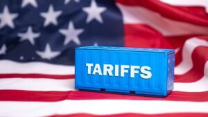 Container,Tariffs,Word,On,Flag,Of,The,United,States,Of