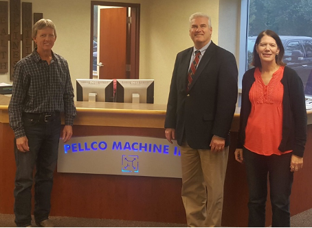 A visit from Representative Tom Emmer, R-MN 6th District, to Pellco Machine in St. Michael in 2018 was coordinated by MMA staff.