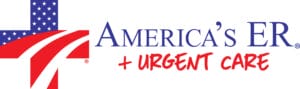 AER Urgent Care Logo &amp; Logotype Horizontal (white filled in)