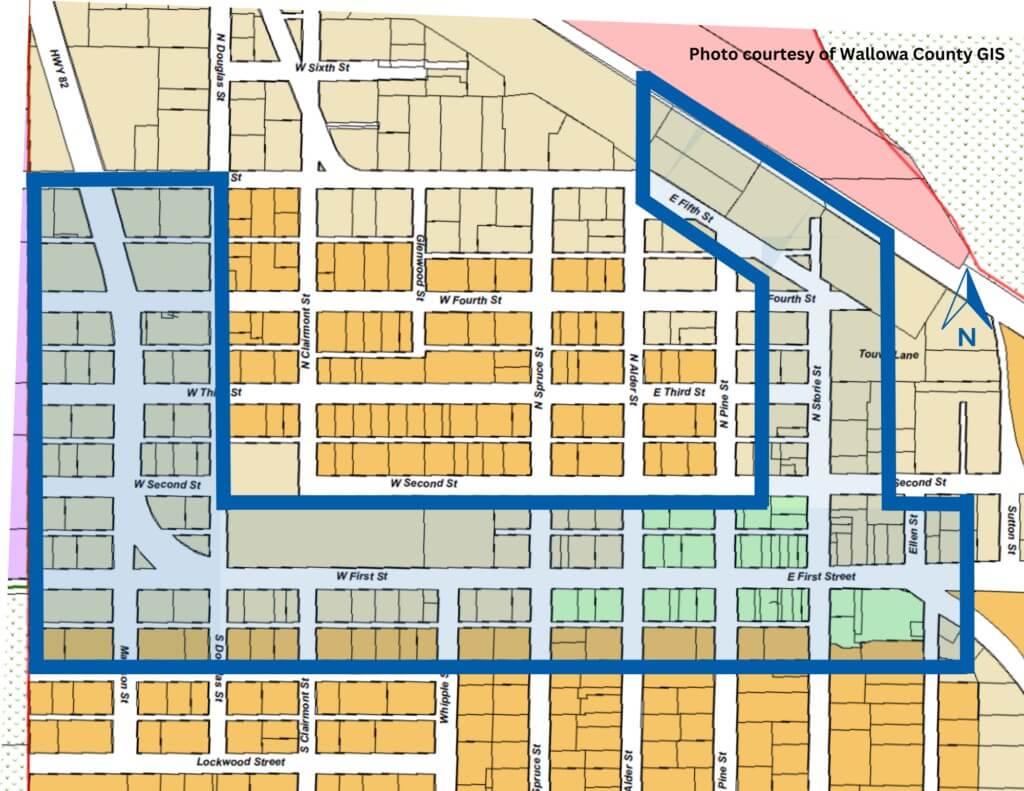 Wallowa Main Street Area Map