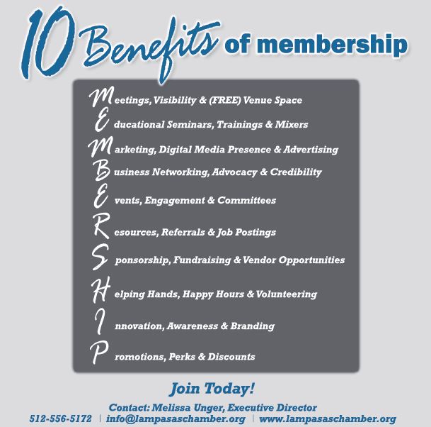 10 Benefits of Membership Ad
