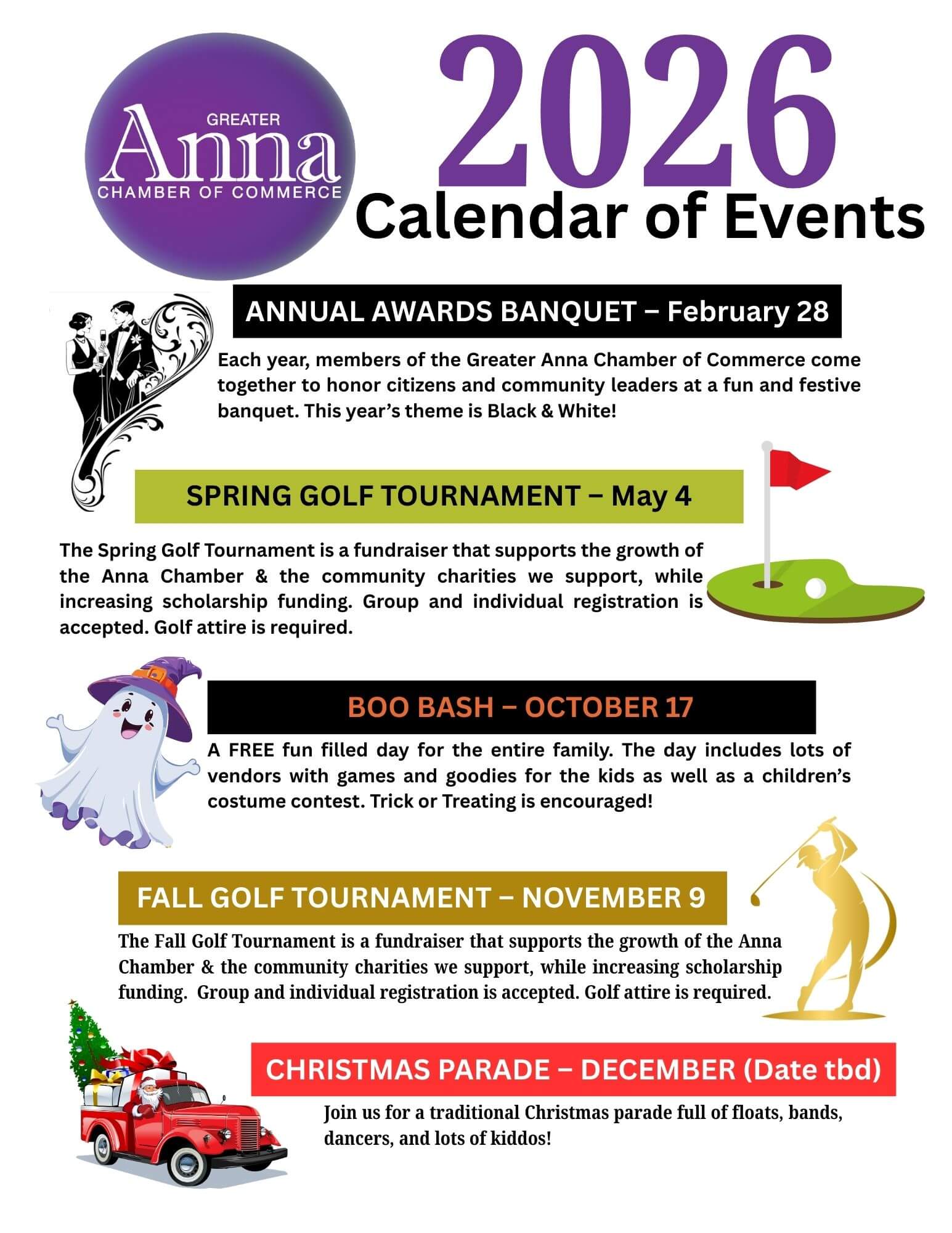 2026 Calendar of Events 2026 Calendar of Events