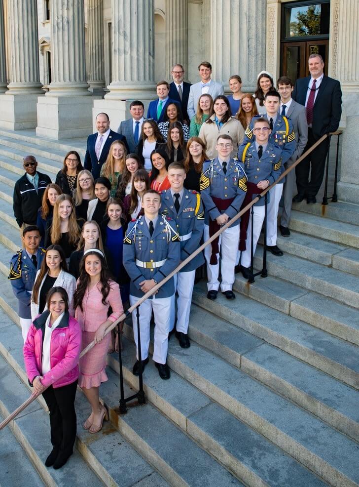 Junior Leadership Class of 2023 at SC State House