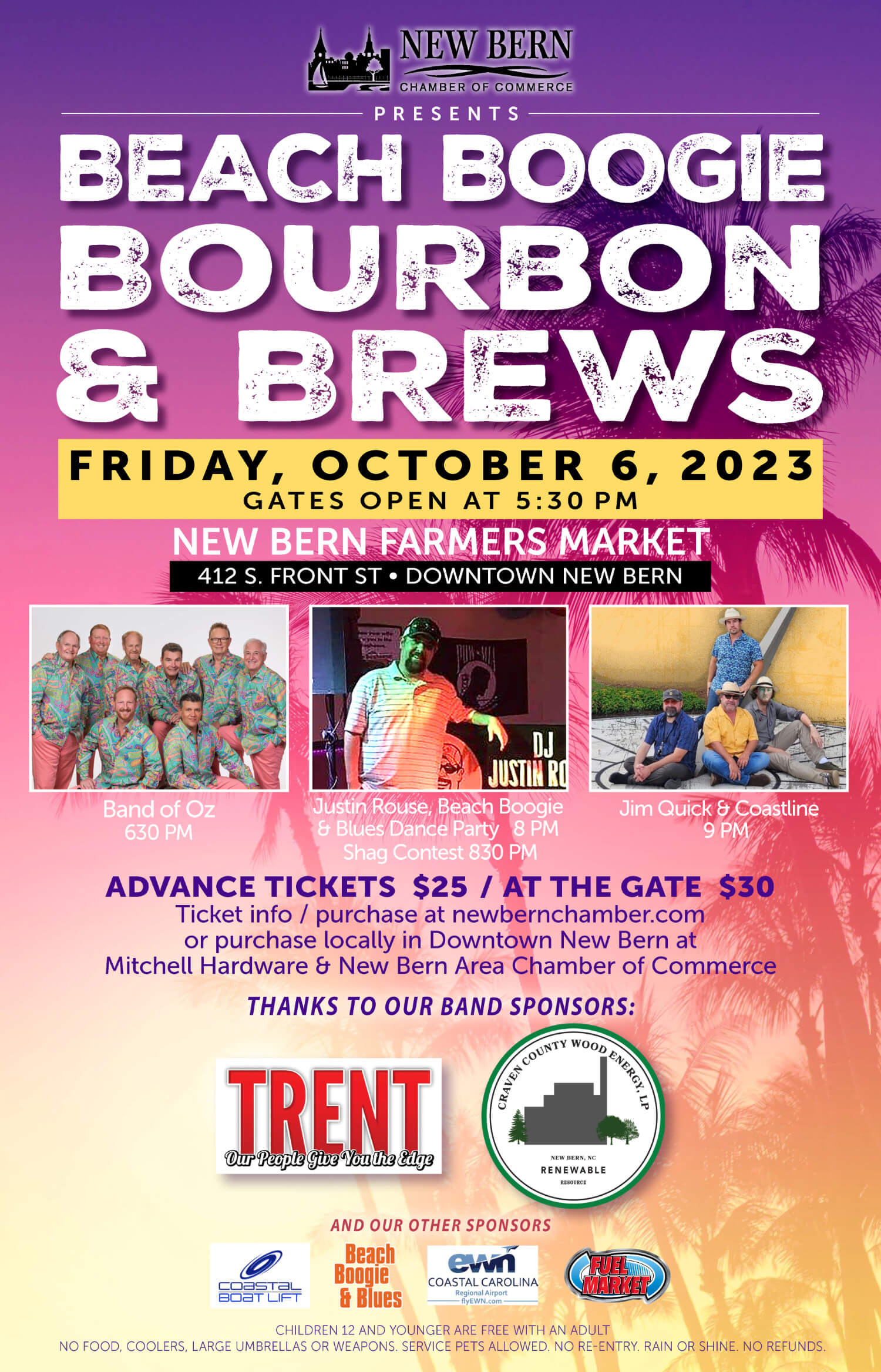 8.28.23 Beach Boogie Bourbon &amp; Brews Poster SMALL