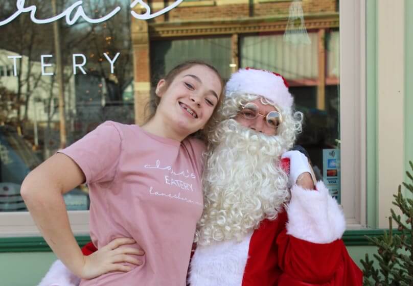 Santa and child