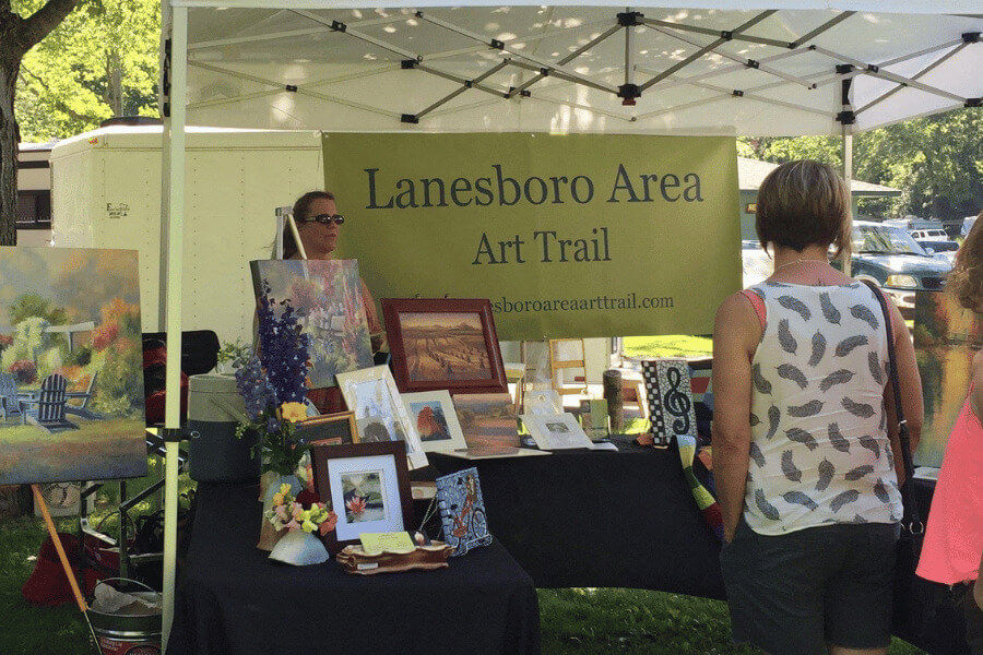 A vendor at the Lanesboro Area Art Trail.