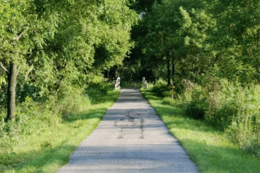 A section of the Root River State Trail near Lanesboro, MN