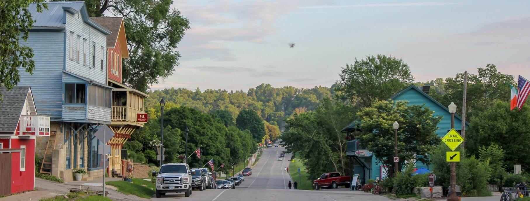 downtown lanesboro looking south down main street