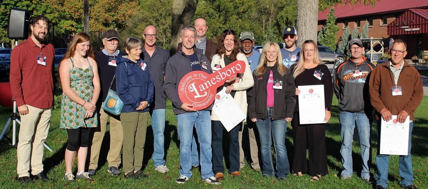 A group of people who are members of the Lanesboro Area Chamber of Commerce