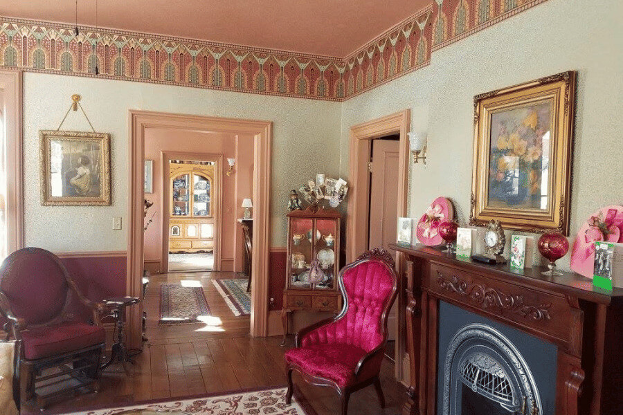 The interior of the James A. Thompson House B&B