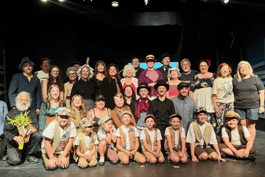 The cast of a play put on by the Lanesboro Community Theater