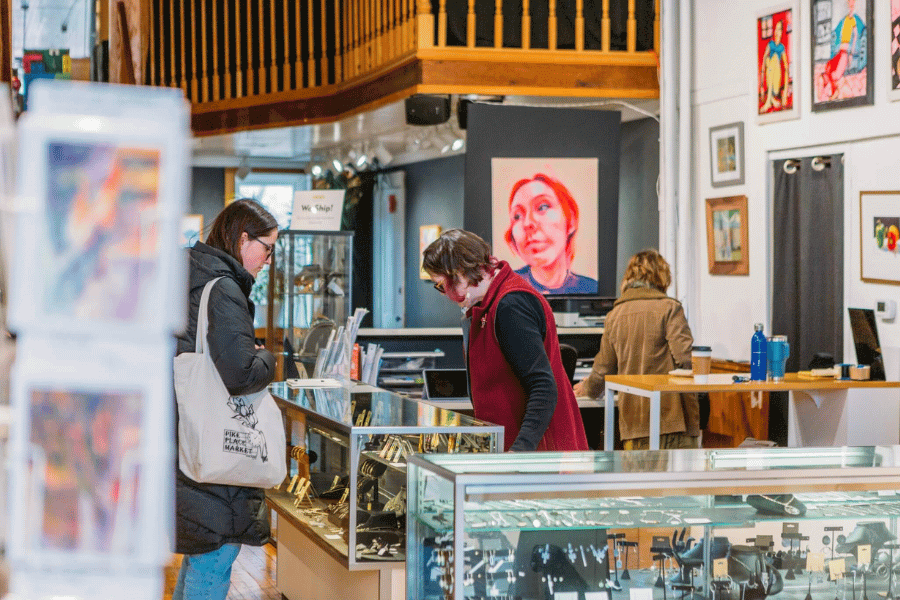 Interior of the Lanesboro Arts Gallery