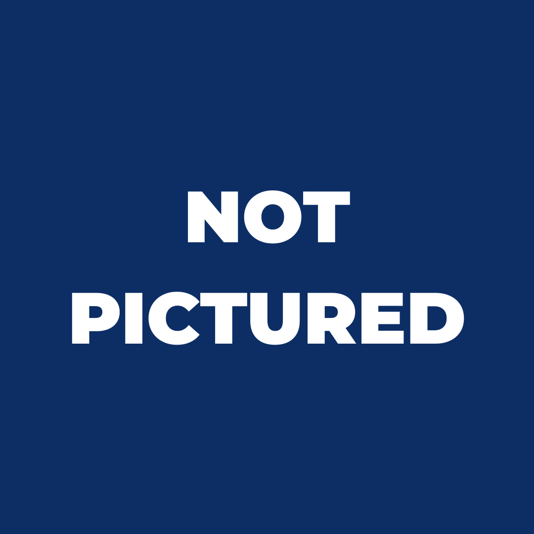 white text on a blue background that says "not pictured"