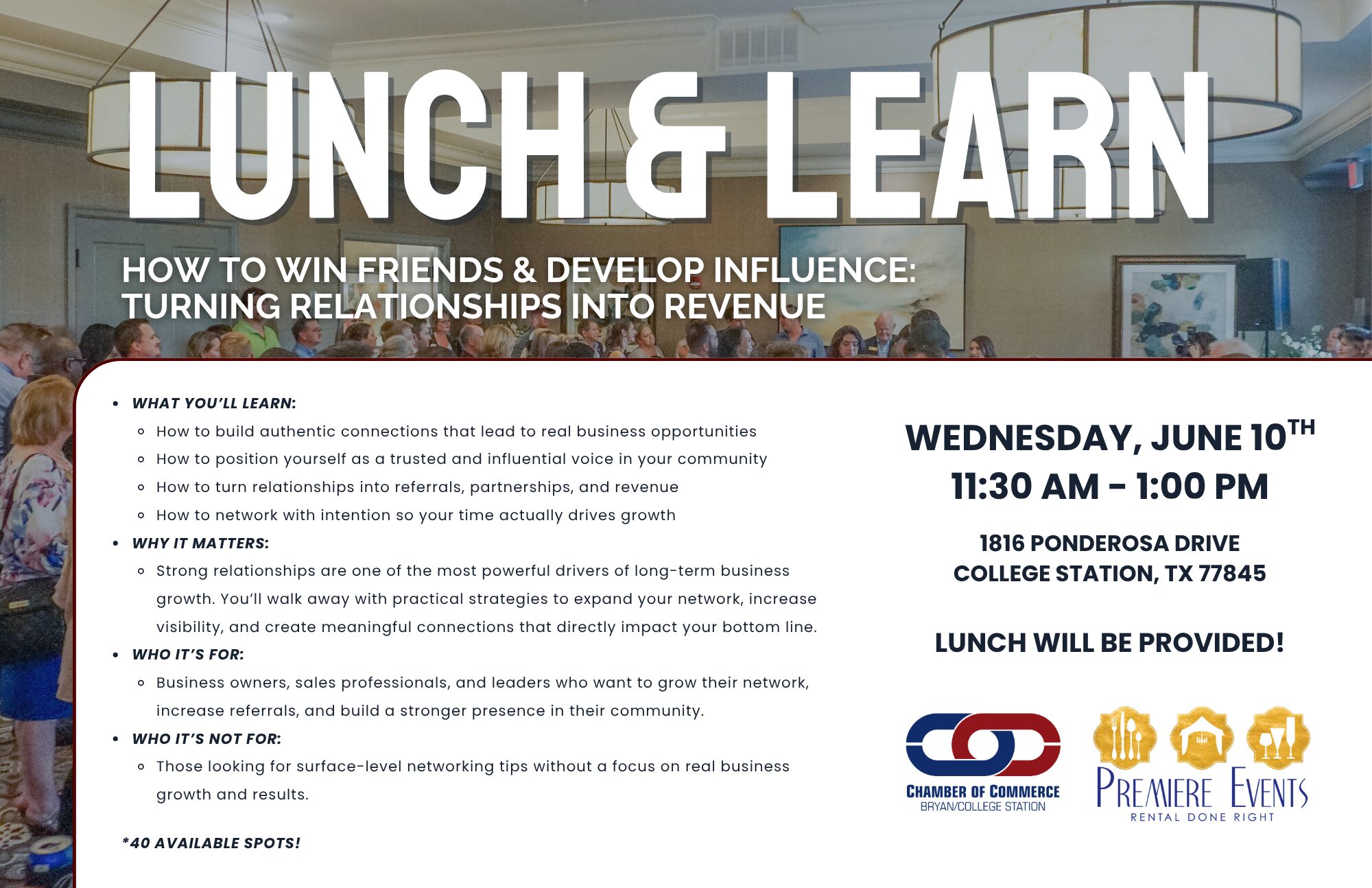 Lunch and Learn hosted by Premiere Events_JUN10