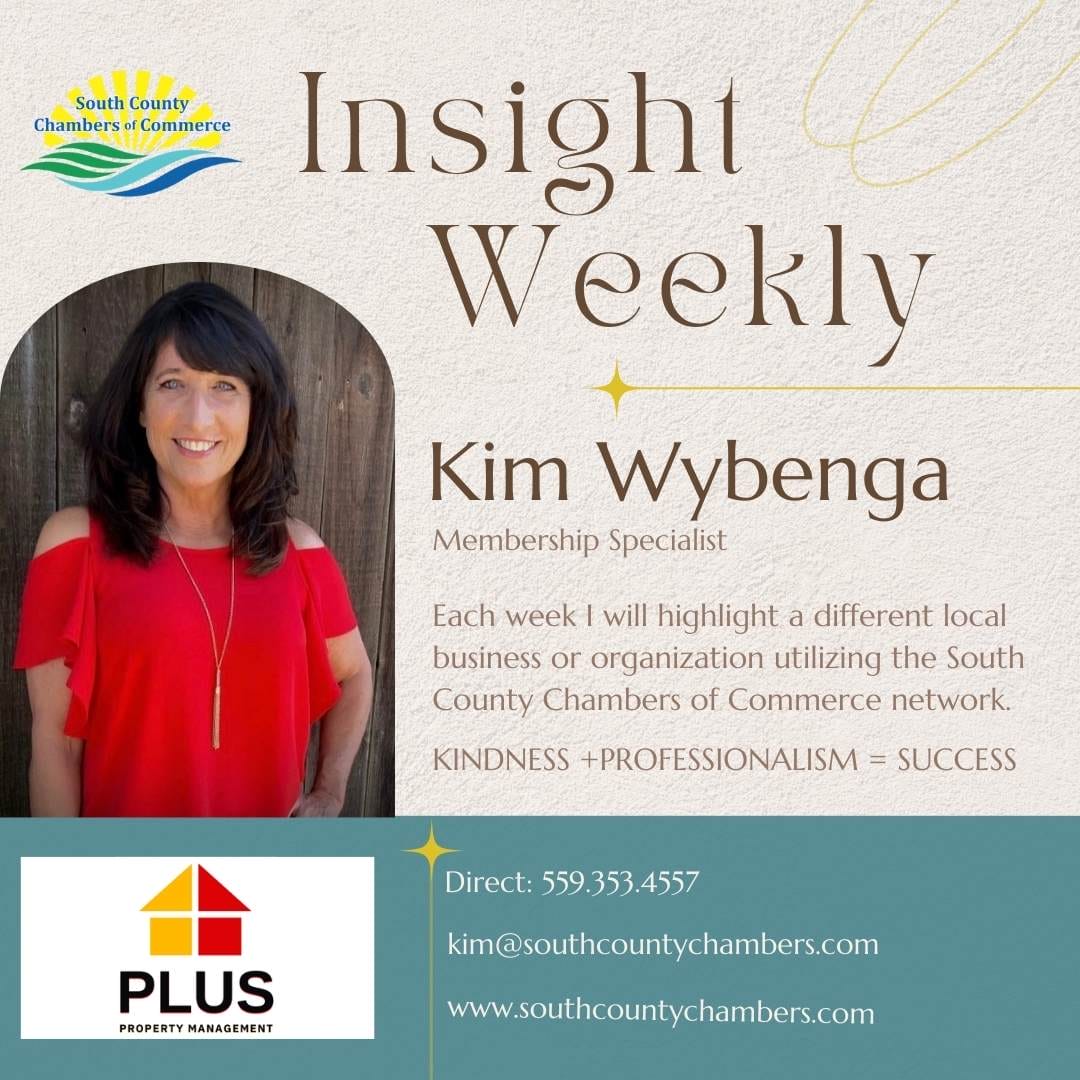 Insight weekly graphic featuring headshot of membership specialist and the featured business of the week.