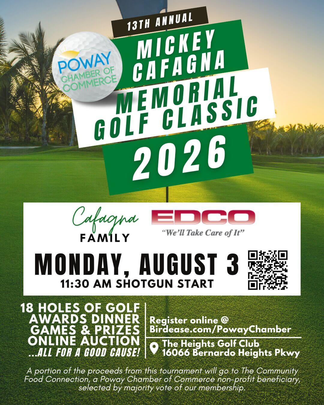 2026 Golf Social Media Graphic with Sponsor Logos