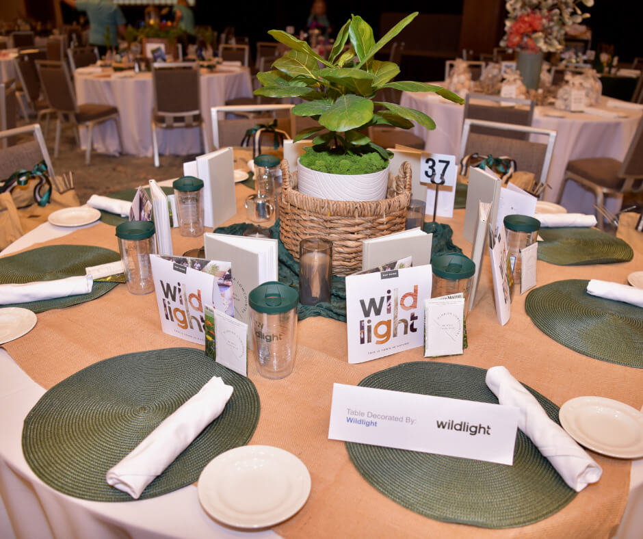 2023 Annual Awards Dinner Wildlight table