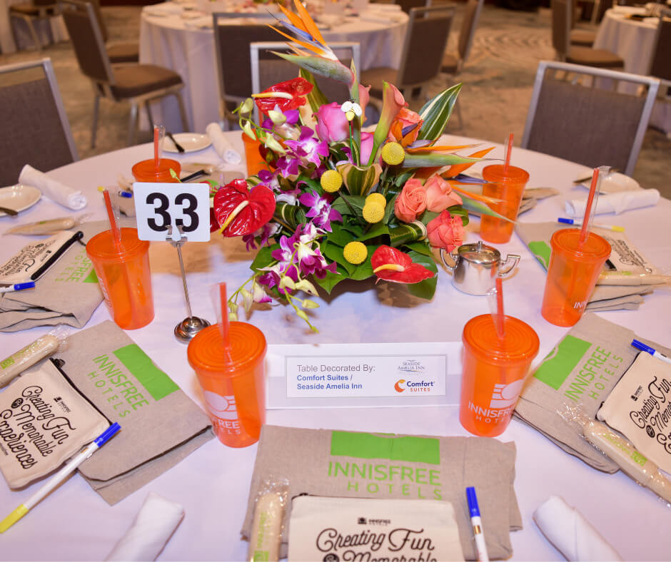2023 Annual Awards Dinner Comfort Suites table