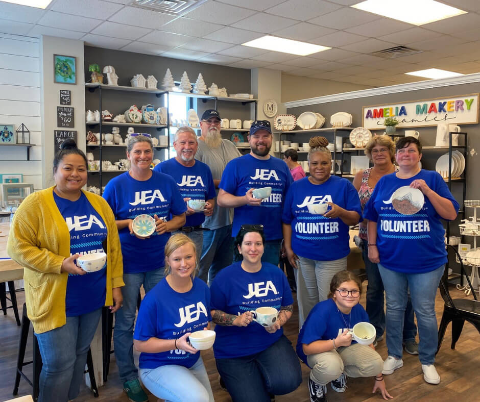Team from JEA giving back to local charity