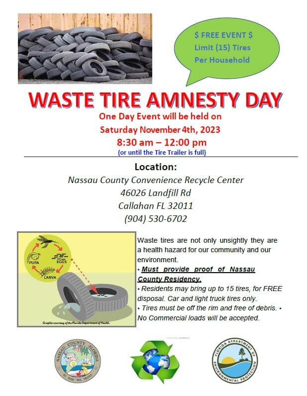 Nassau County Waste Tire Amnesty Day Flyer