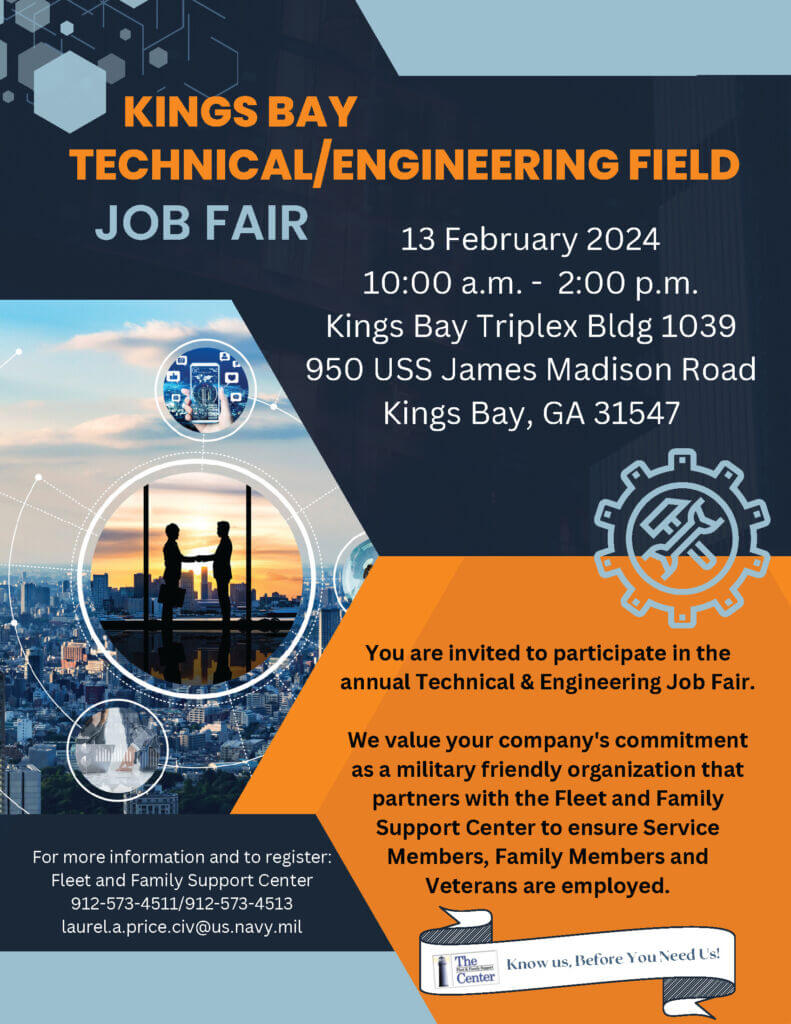 Technical and Engineering Job Fair at Naval Submarine Base Kings Bay flyer