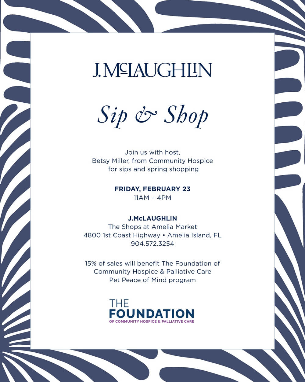J.McLaughlin Sip & Shop Flyer