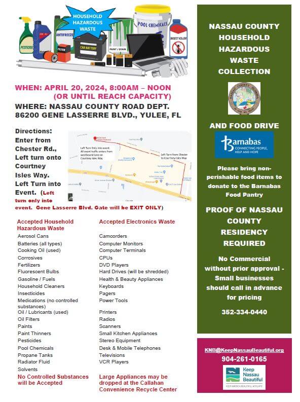 Household Hazardous Waste Recycling Event Flyer