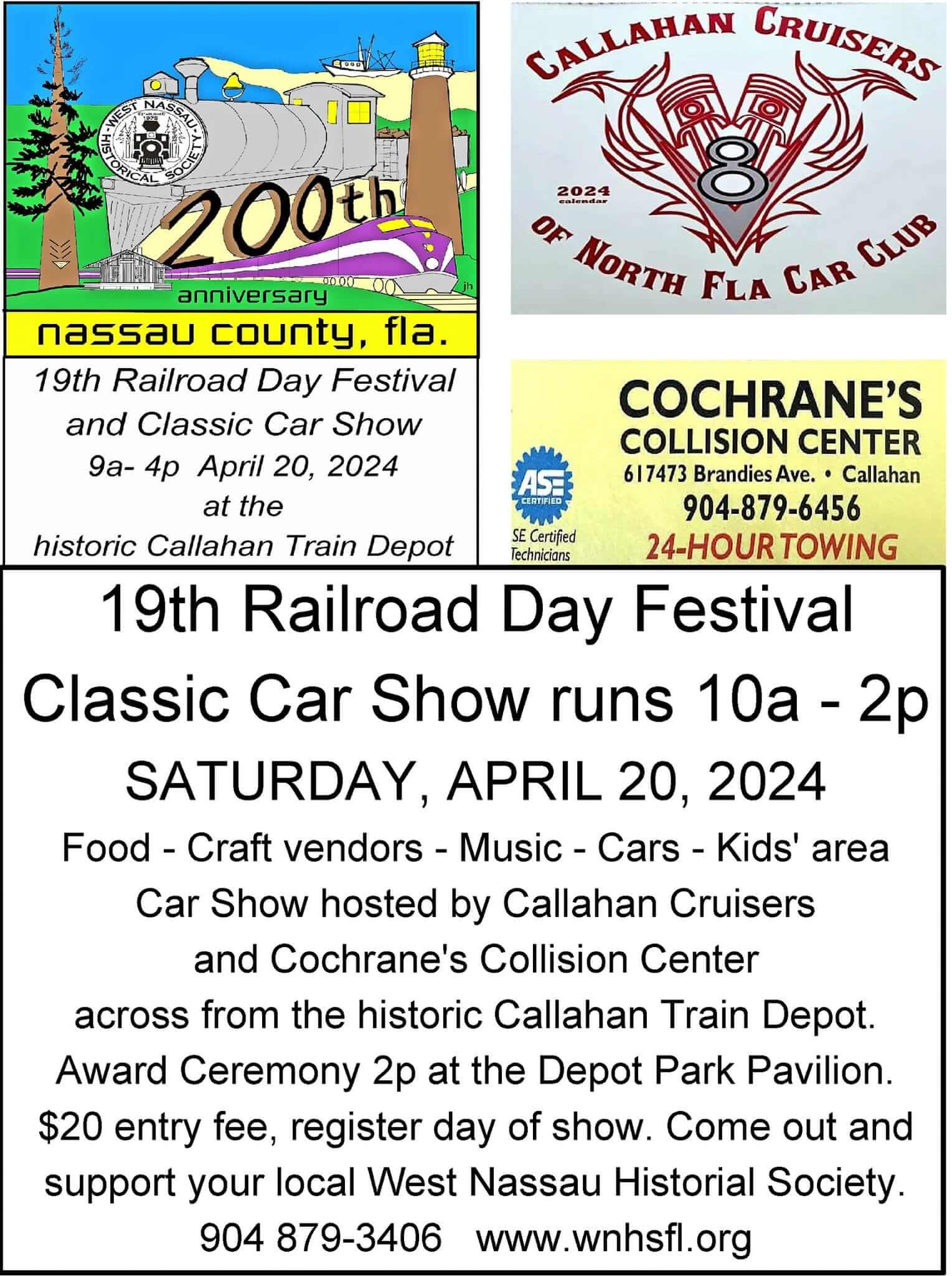 19th Annual Railroad Day Festival and Car Show Flyer