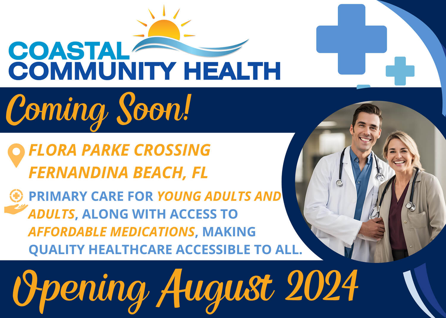 Coastal Community Health New Location Coming Soon flyer