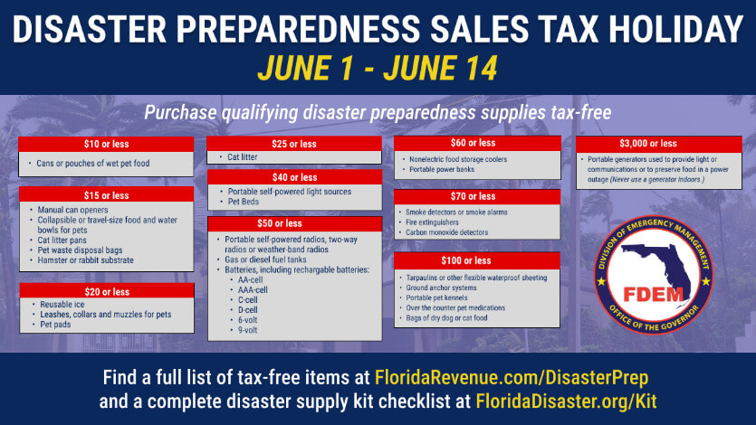 Disaster Preparedness Sales Tax Holiday image