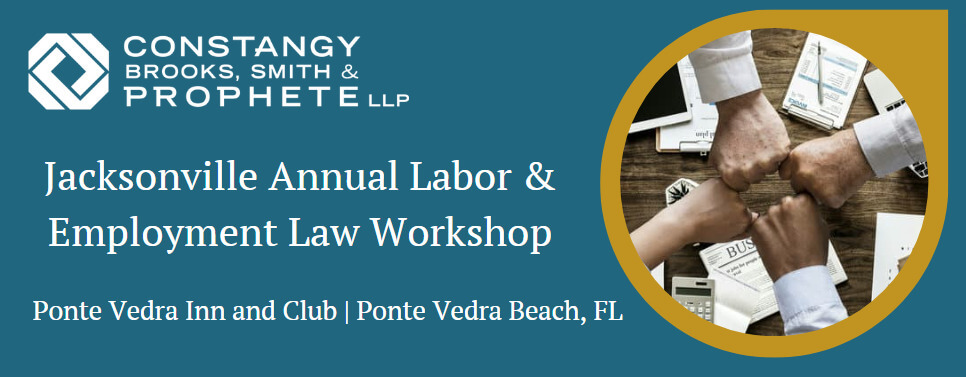 Annual Jacksonville Labor & Employment Law Workshop graphic