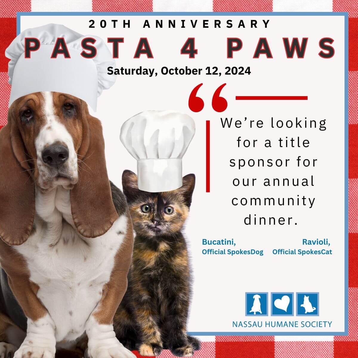 Pasta 4 Paws flyer