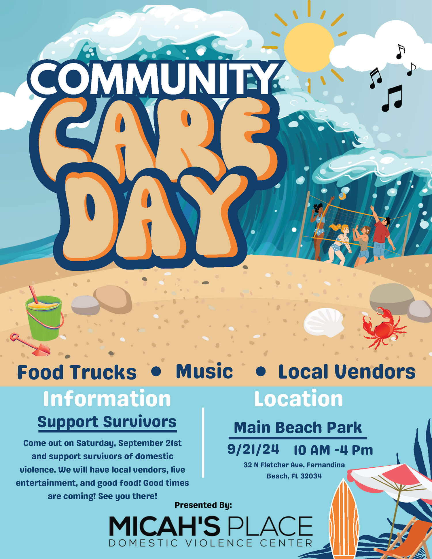 Micah's Place Community Care Day flyer