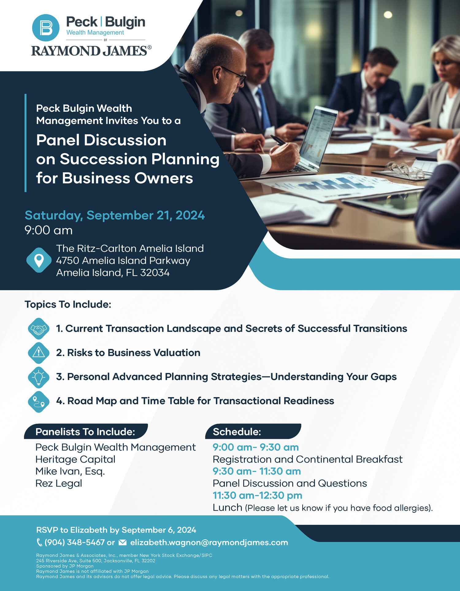 Panel Discussion on Succession Planning event flyer