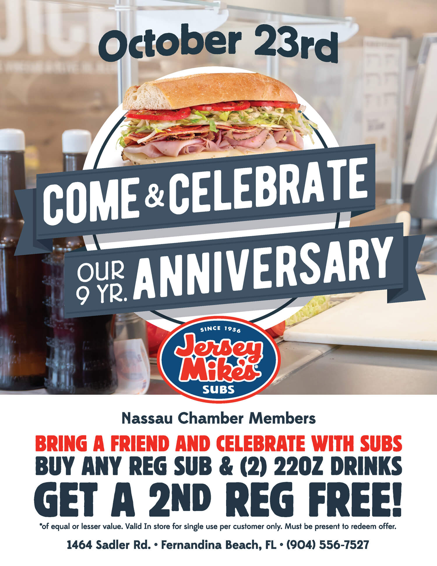 Jersey Mike's Subs 9 Year Anniversary Celebration