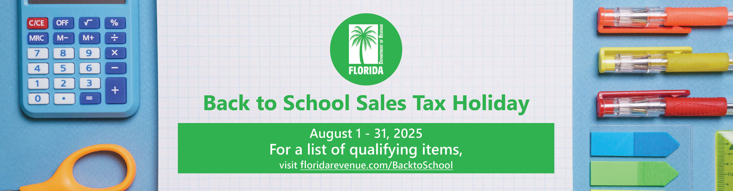 2025 Back to School Sales Tax Holiday