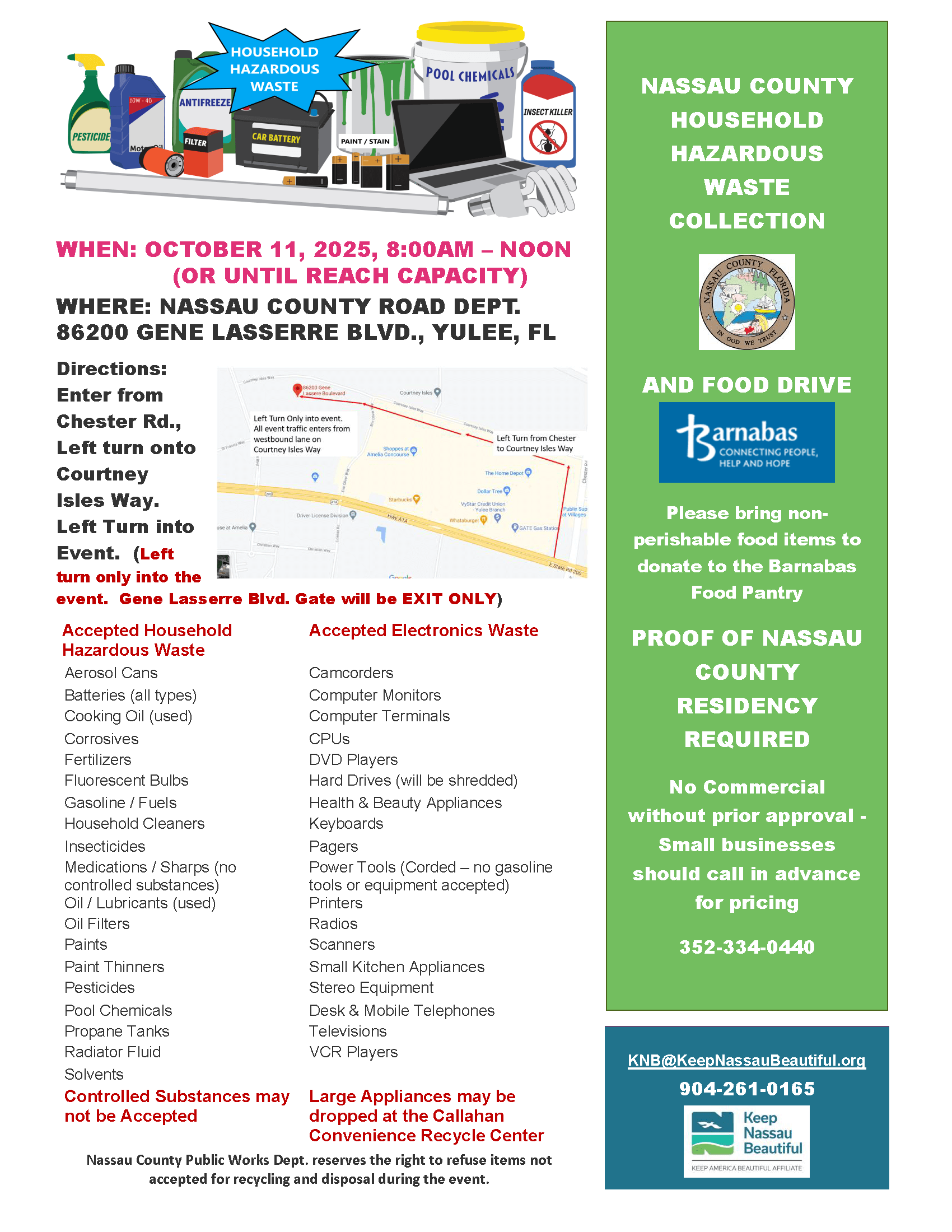Household Hazardous Waste Collection and Food Drive