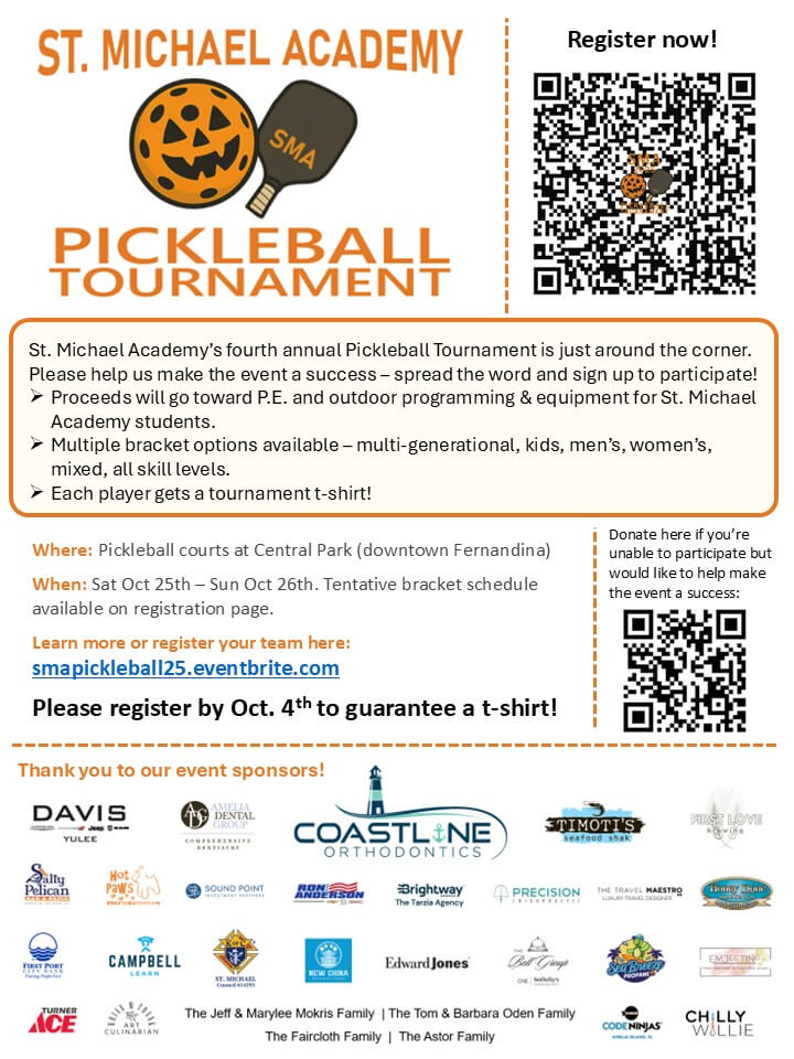 St. Michael Academy Fourth Annual Pickleball Tournament