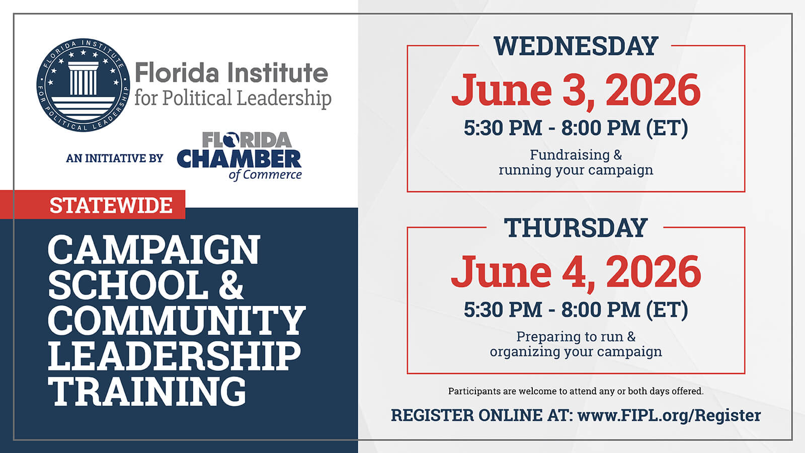 Twitter Graphic - FIPL Campaign School June 2026
