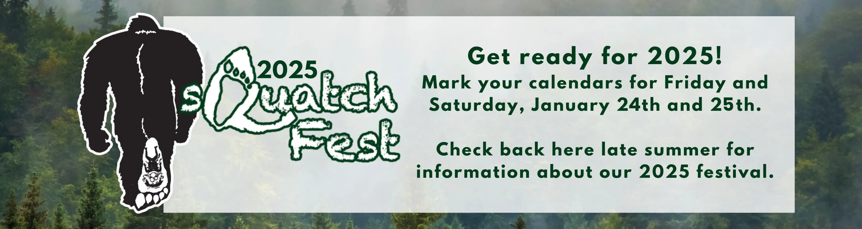 sQuatch Fest 2025 - Website Banner