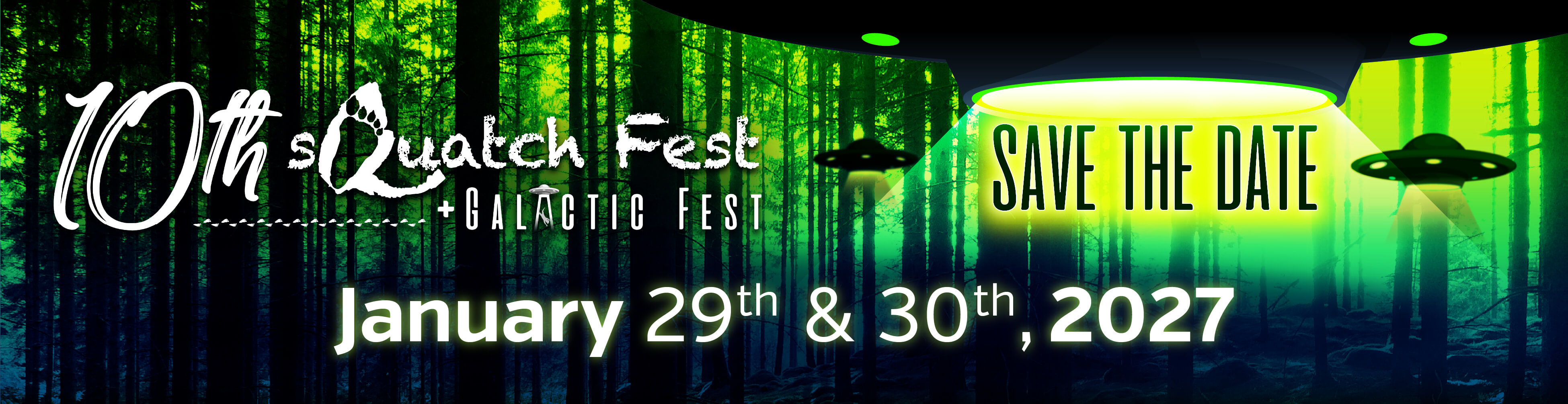 sQuatch Fest 2027 - Save the Date Flyer Website