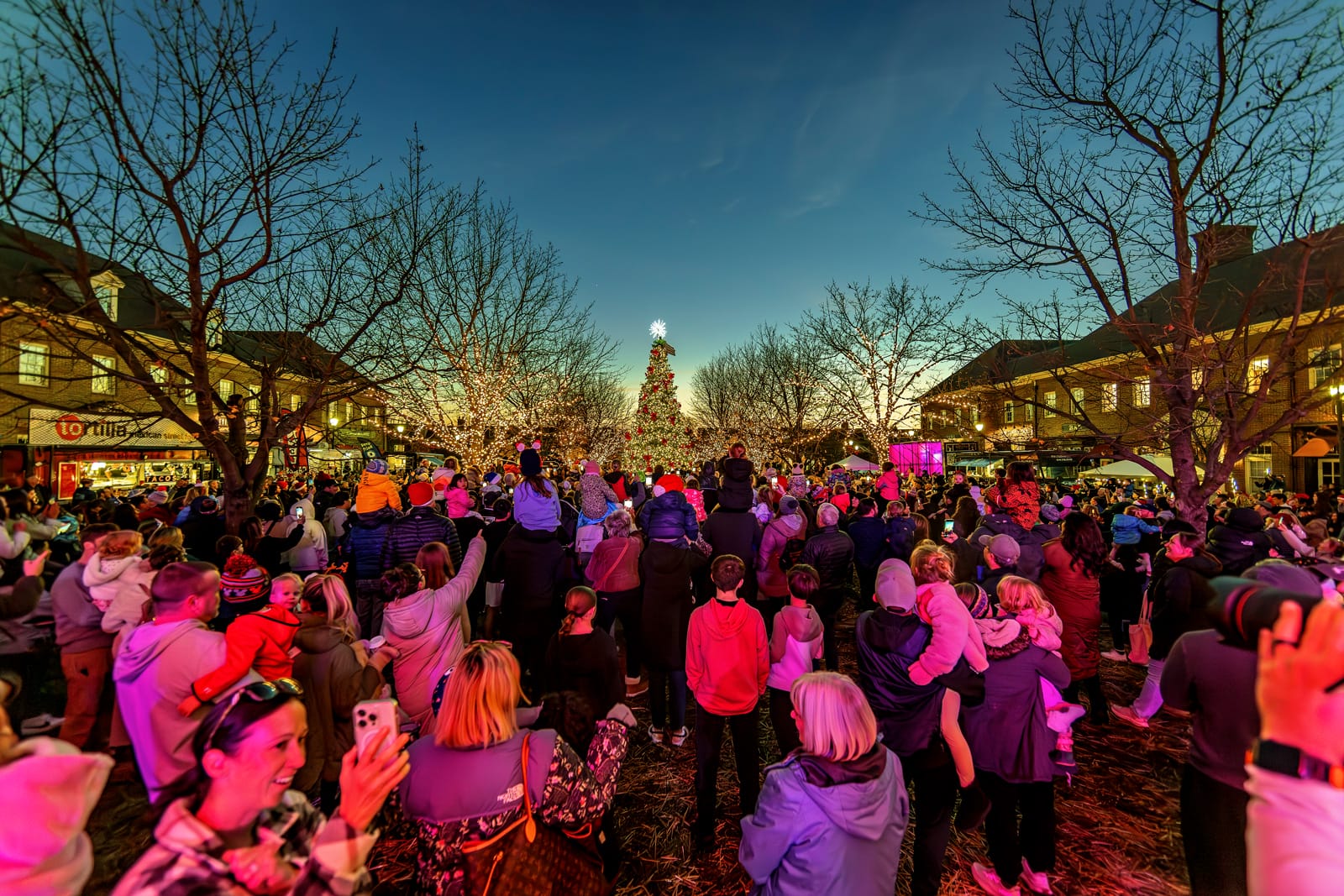 The New Albany Holiday Tree Lighting Celebration presented by the New Albany Chamber of Commerce photographed Sunday, November 24, 2024 at Market Square in New Albany, Ohio. (© James D. DeCamp | http://www.JamesDeCamp.com | 614-367-6366)