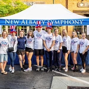 The New Albany Symphony Orchestra is proud to present the 11th Annual New Albany Independence Day 5K Run &amp; Walk, featuring the 5K Run and Walk sponsored by Orangetheory Fitness, 20-Yard Toddler Crawl sponsored by AcademyOne, 1/4 Mile Kids FUN Run sponsored by Maple Orthodontics and Pet Parade sponsored by Square One Salon &amp; Spa photographed Tuesday, July 4, 2023 in New Albany, Ohio. (© James D. DeCamp | http://JamesDeCamp.com | 614-367-6366)