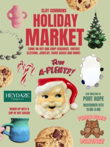 Pink and Red Crafts Christmas Holiday Poster - 1