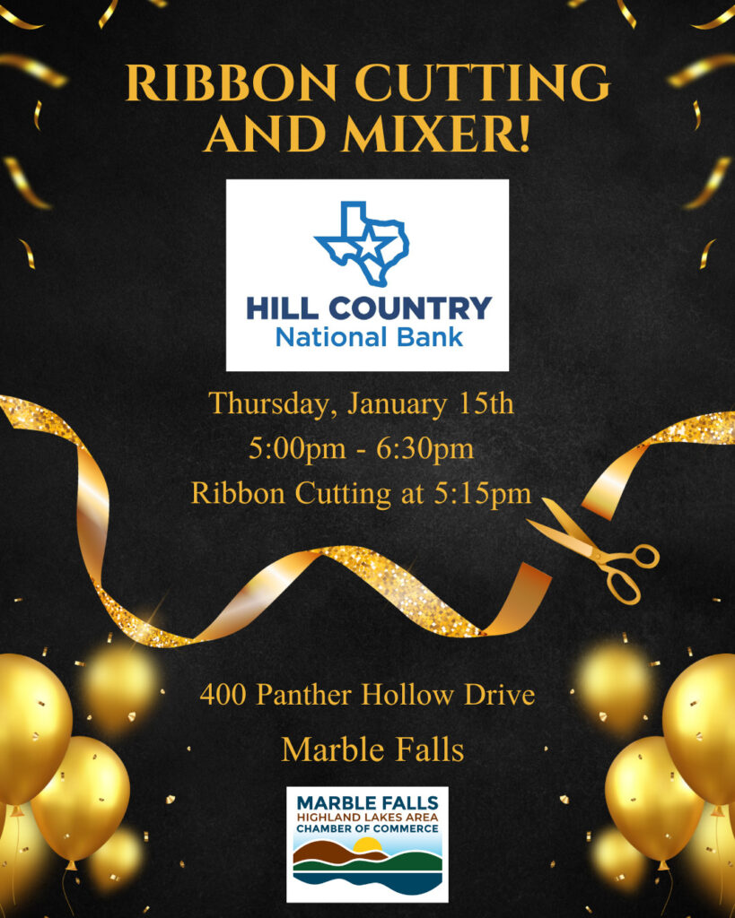 Ribbon Cutting and Mixer for Hill Country National Bank (1)