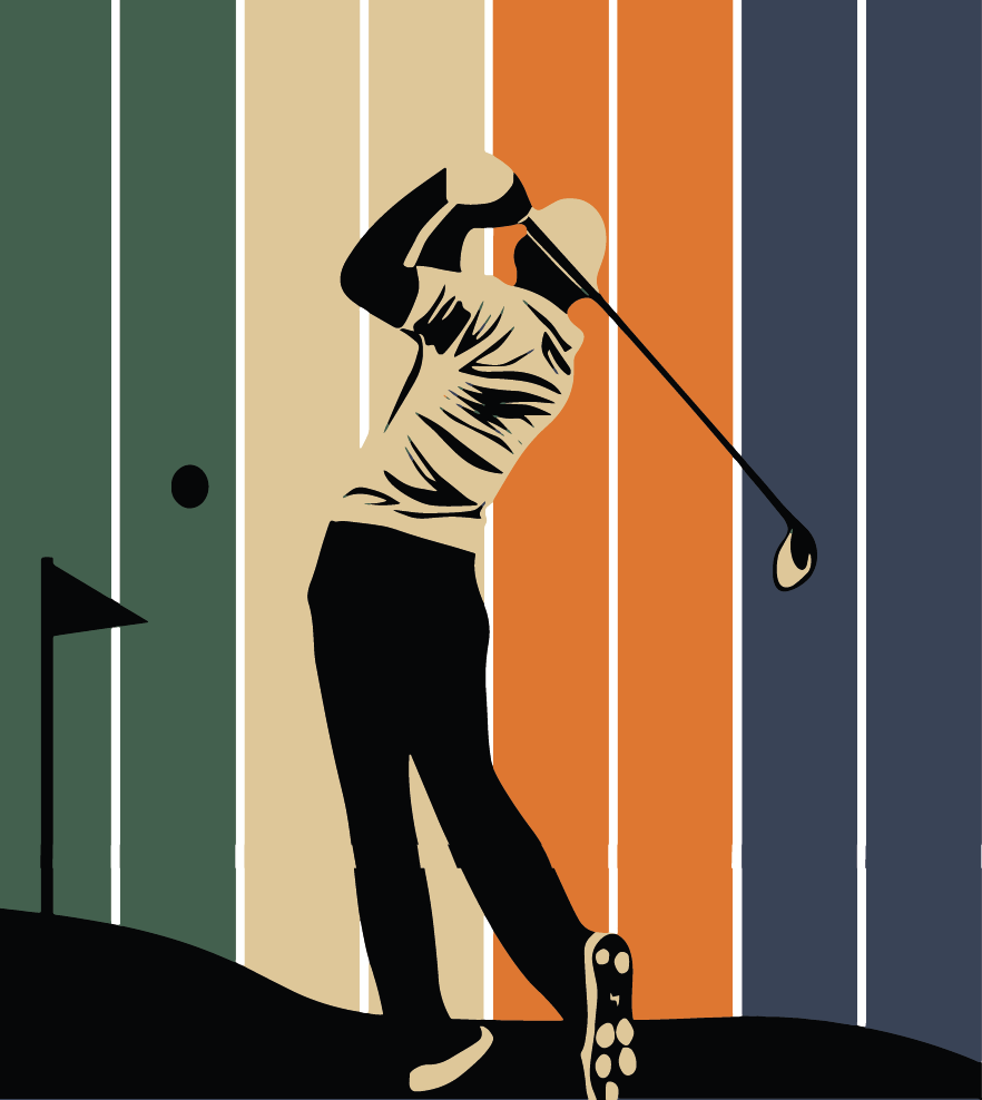 Tour of Trades Logo - golfer Tour of Trades Logo - golfer