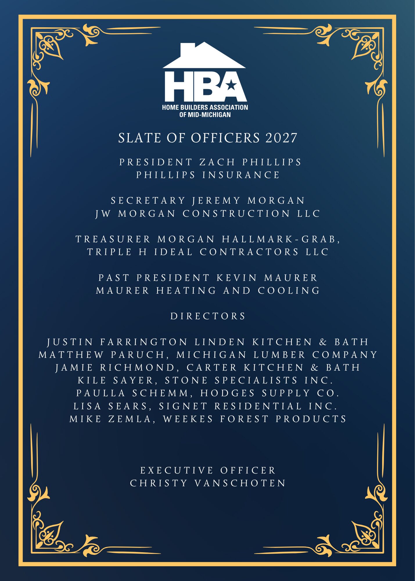 Slate of Officers 2027